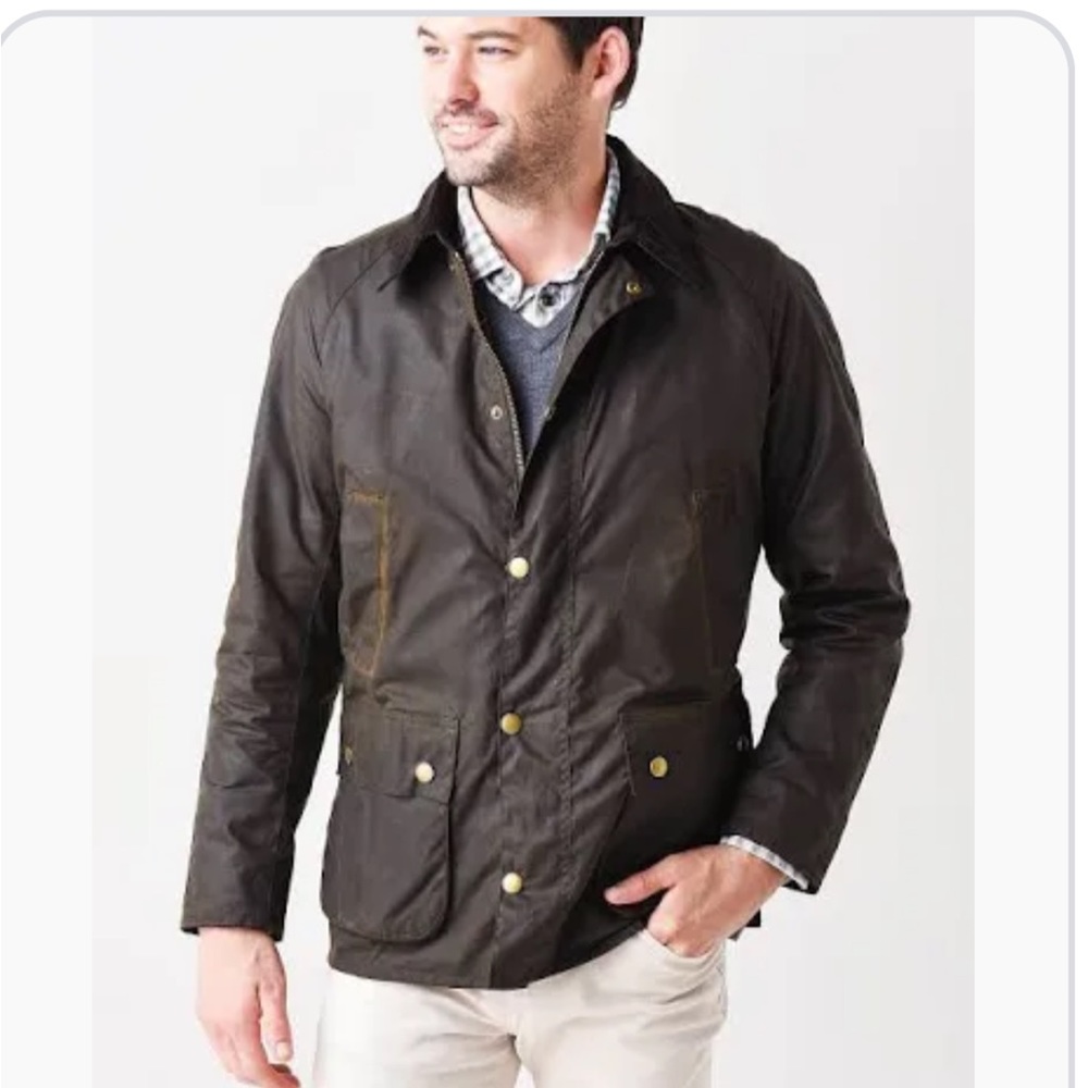 Mens BARBOUR olive Ashby NWT medium